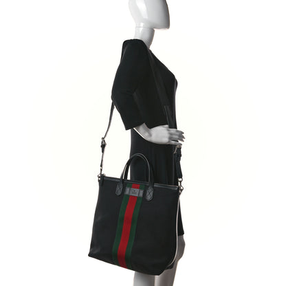 Gucci Techno Canvas Web Vertical Tote Black 2 of 9