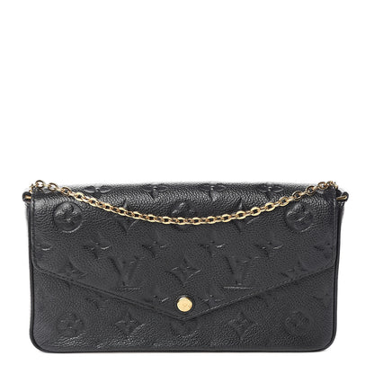 Louis Vuitton Empreinte Pochette Felicie Chain Wallet Black 1 of 11