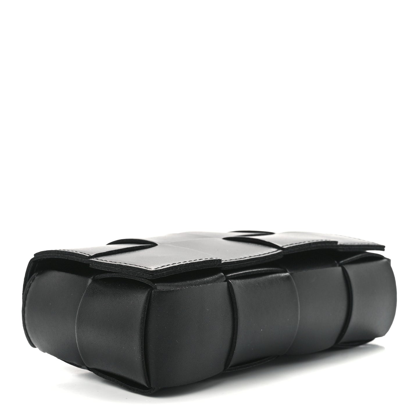 Nappa Maxi Intreccio The Belt Cassette Bag Black