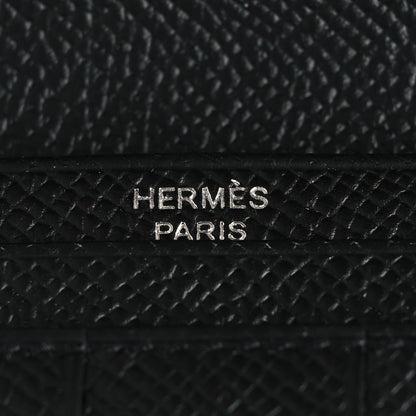 Hermes Epsom Monochrome Bearn Gusset Wallet Black 7 of 12