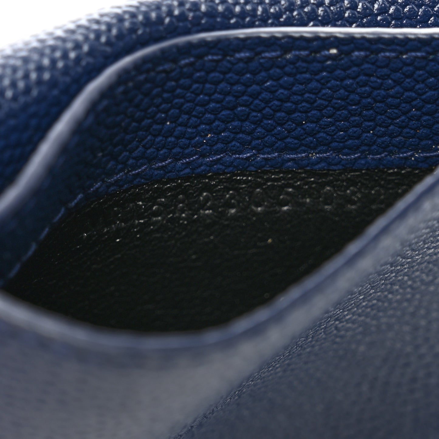 Grain De Poudre Uptown Monogram Card Case Navy