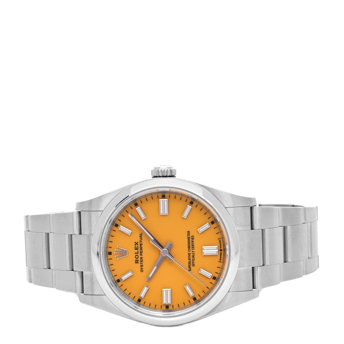 Stainless Steel 36mm Oyster Perpetual Watch Yellow 126000