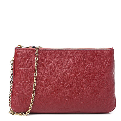 Louis Vuitton Empreinte Double Zip Pochette Cherry Berry 1 of 9