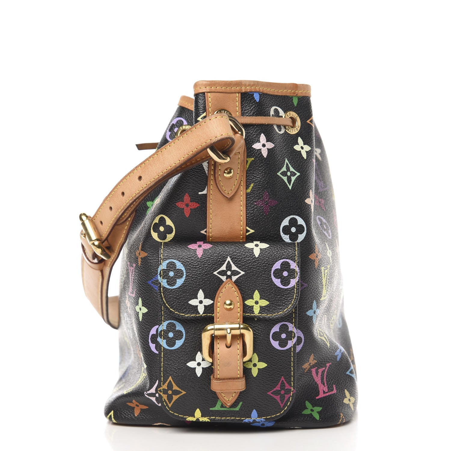 Louis Vuitton Monogram Multicolor Petit Noe Black 9 of 11