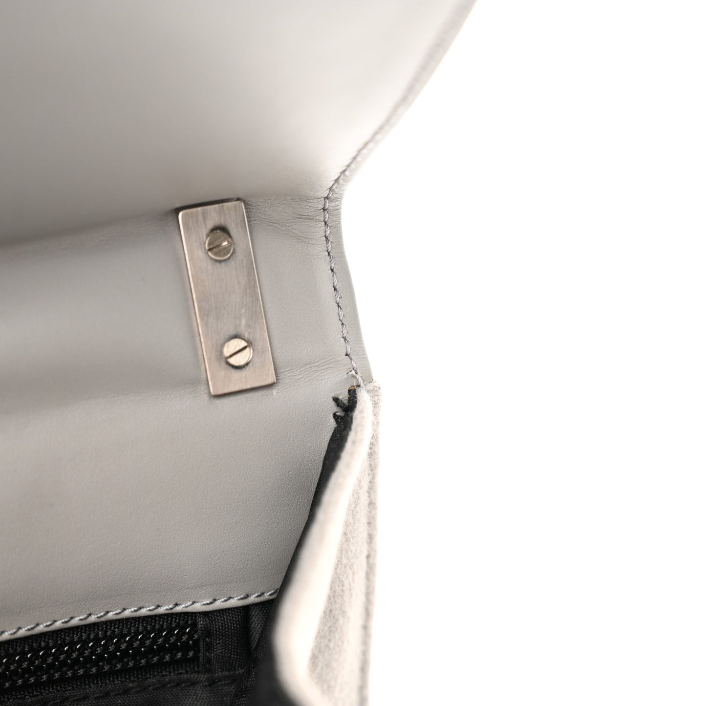 Fabric Gancini Shoulder Bag Grey