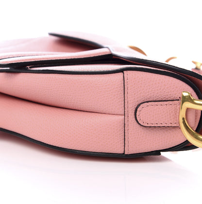 Christian Dior Grained Calfskin Mini Saddle Bag Pink 8 of 9