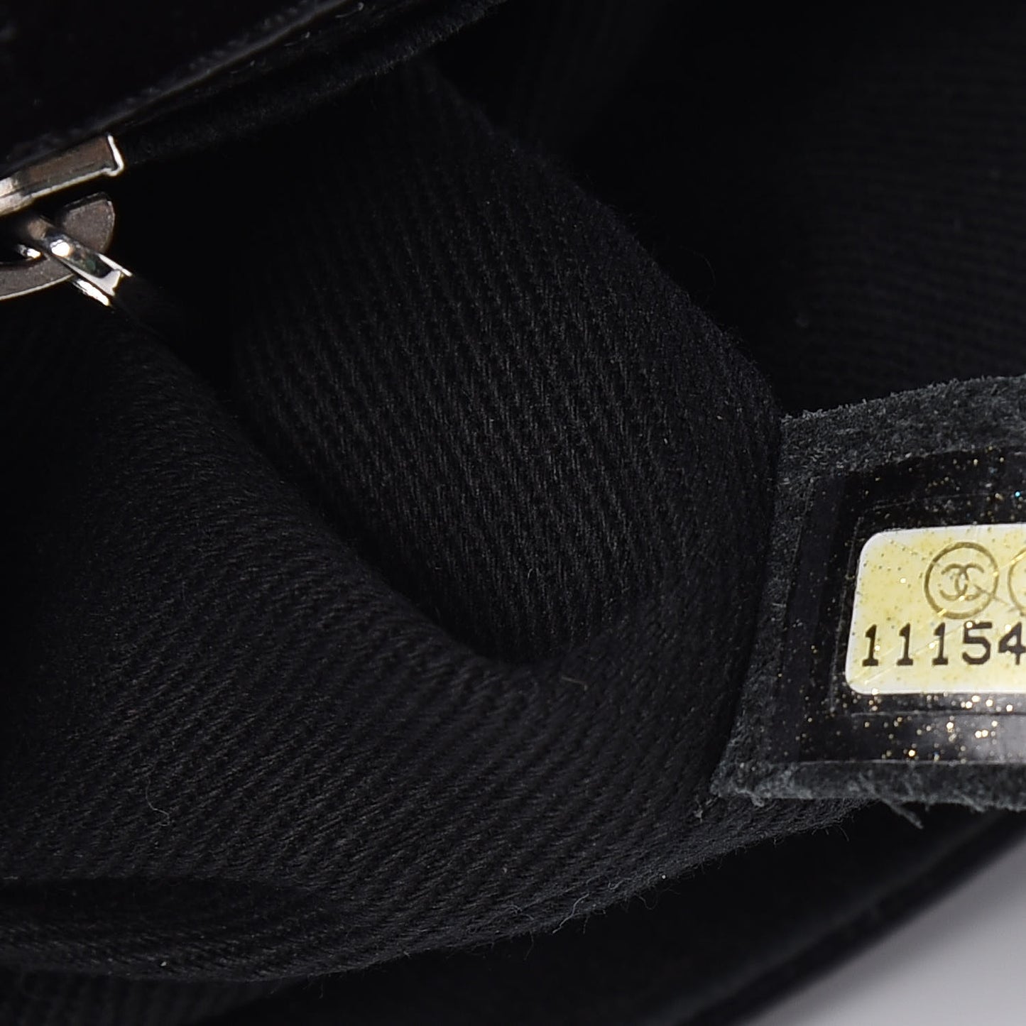 Distressed Patent Calfskin Small Frame Single Flap Black