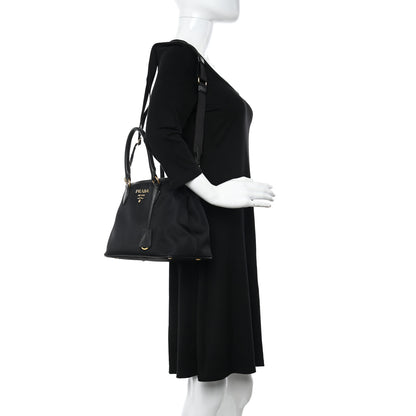 Prada Tessuto Nylon Soft Calf Small Tote Black 2 of 12