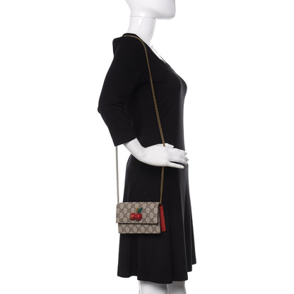 Gucci GG Supreme Monogram Mini Cherry Chain Bag 2 of 8