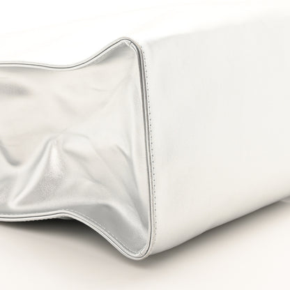 Telfar Metallic Vegan Leather Medium Shopping Bag Silver 10 of 11