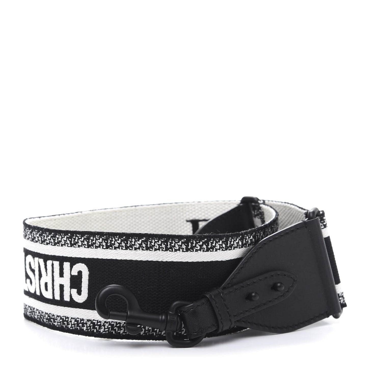 Canvas Embroidered Shoulder Strap Black Ultramatte