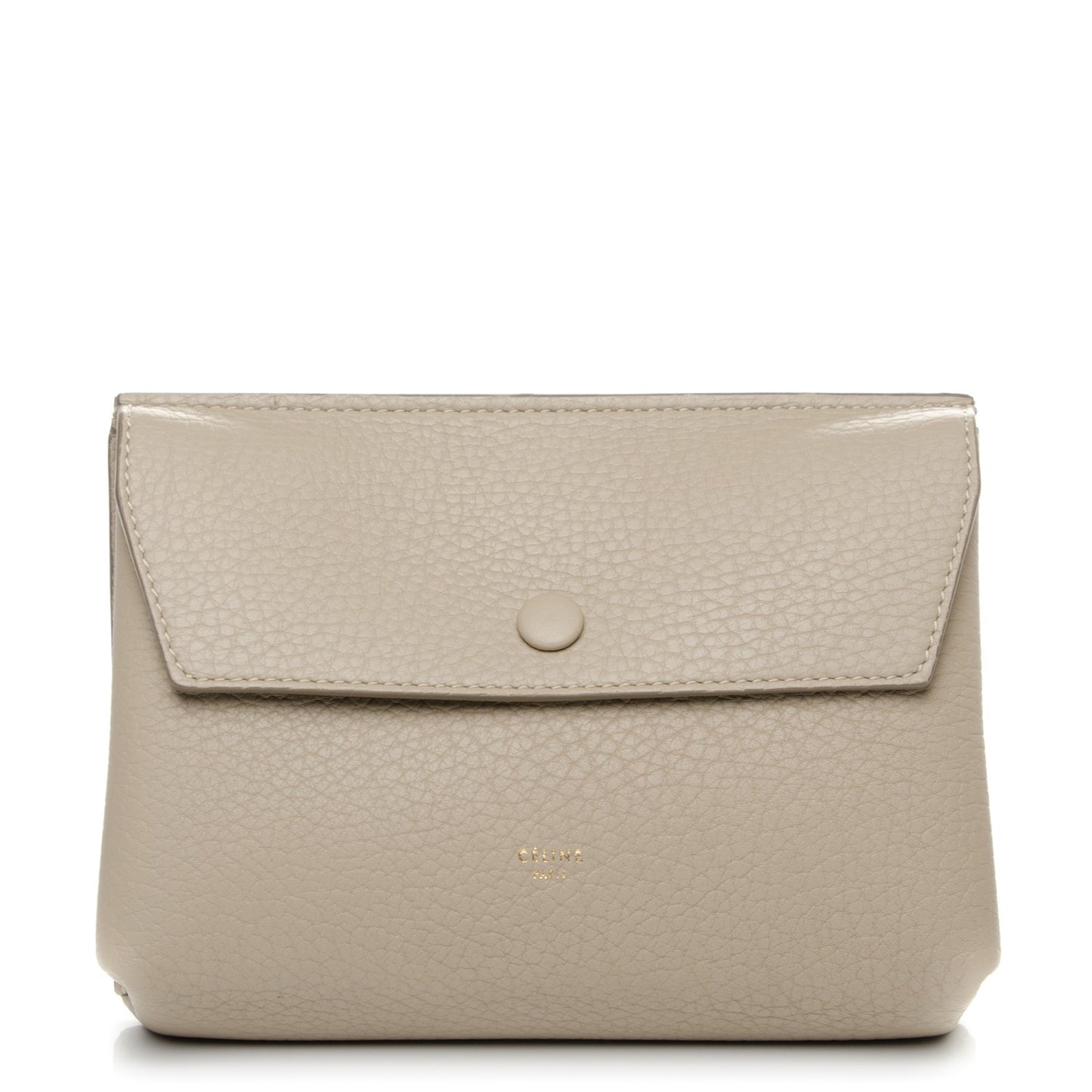 Crisped Calfskin Companion Pouch Light Taupe