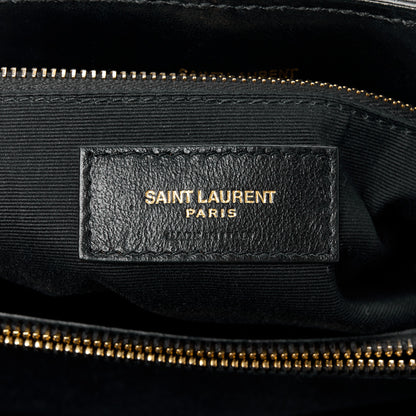 Saint Laurent SAINT LAURENT Calfskin Y Quilted Monogram Medium Loulou Chain Satchel Black 7 of 11