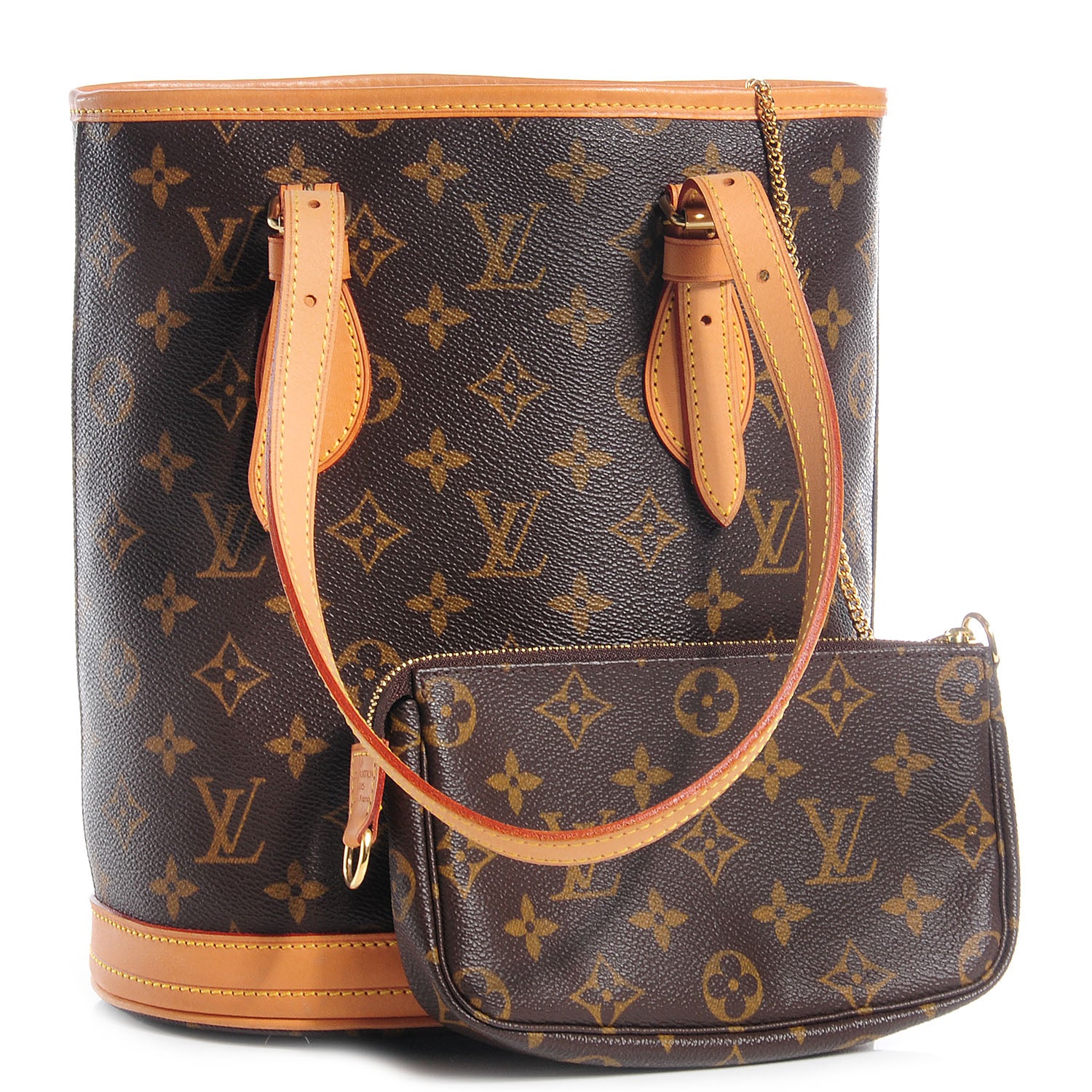 Louis Vuitton Monogram Petit Bucket 23 1 of 11
