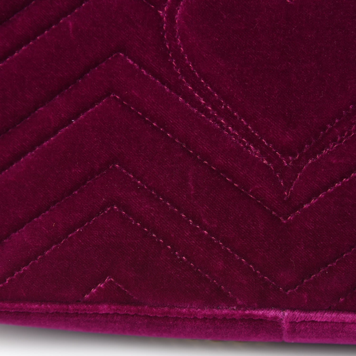 Gucci Velvet Matelasse Medium GG Marmont Shoulder Bag Fuchsia Violet Cyclamen 11 of 11
