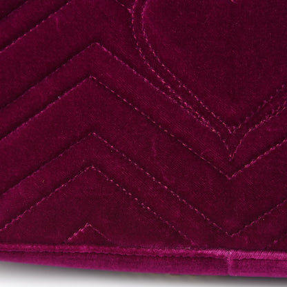Gucci Velvet Matelasse Medium GG Marmont Shoulder Bag Fuchsia Violet Cyclamen 11 of 11