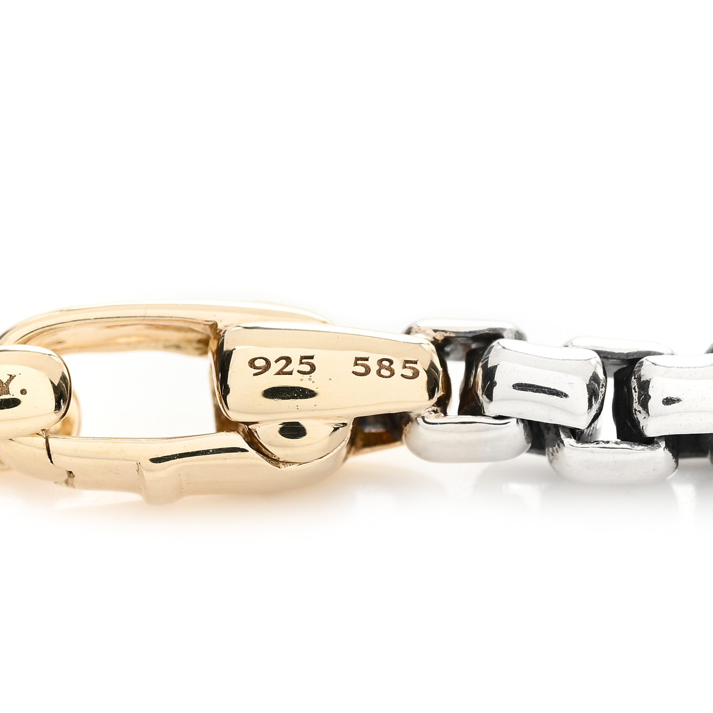 Sterling Silver 14K Yellow Gold 4mm Bel Aire Chain Bracelet