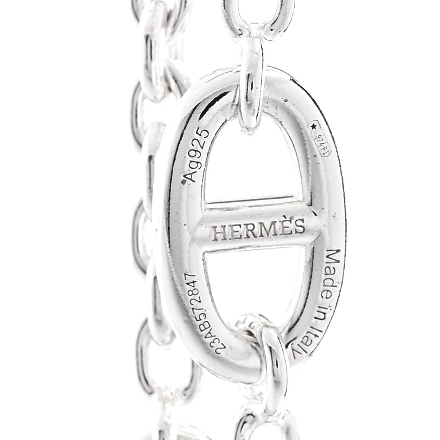 Hermes Sterling Silver Farandole Necklace 160 5 of 6