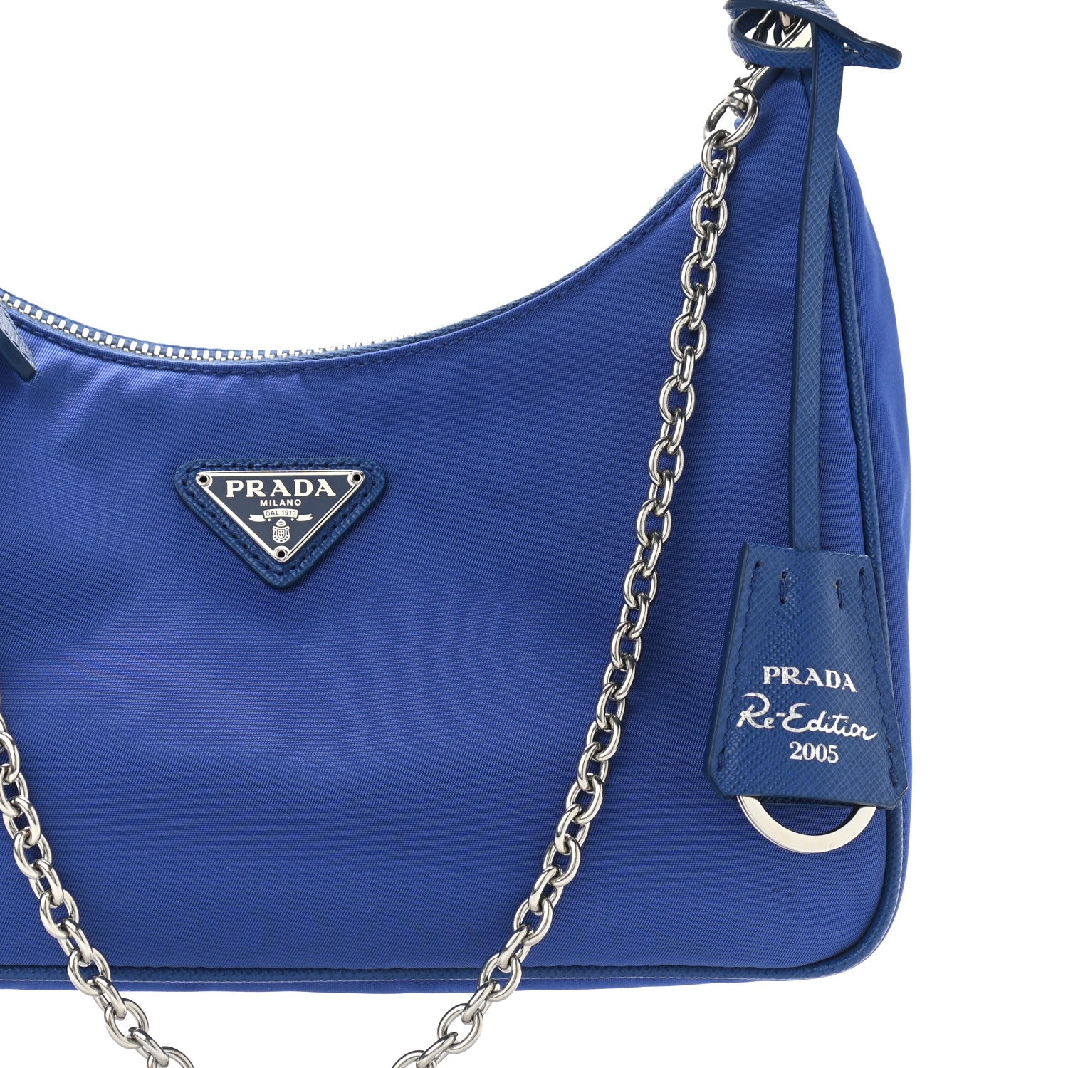 Prada Nylon Re-Edition 2005 Shoulder Bag Indaco 9 of 11