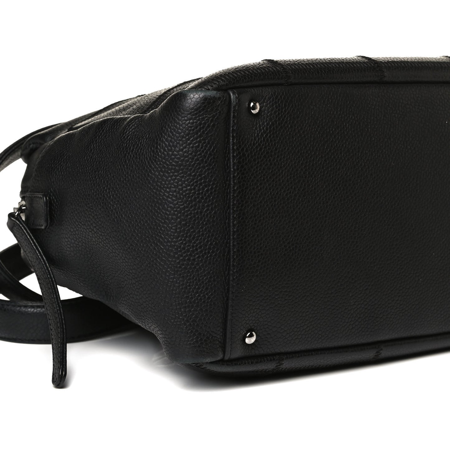 Caviar Square Stitched Tote Black