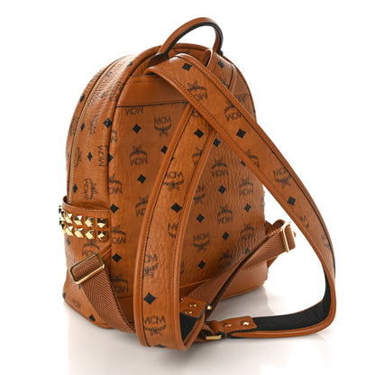 MCM Visetos Small Side Studs Stark Backpack Cognac 3 of 9