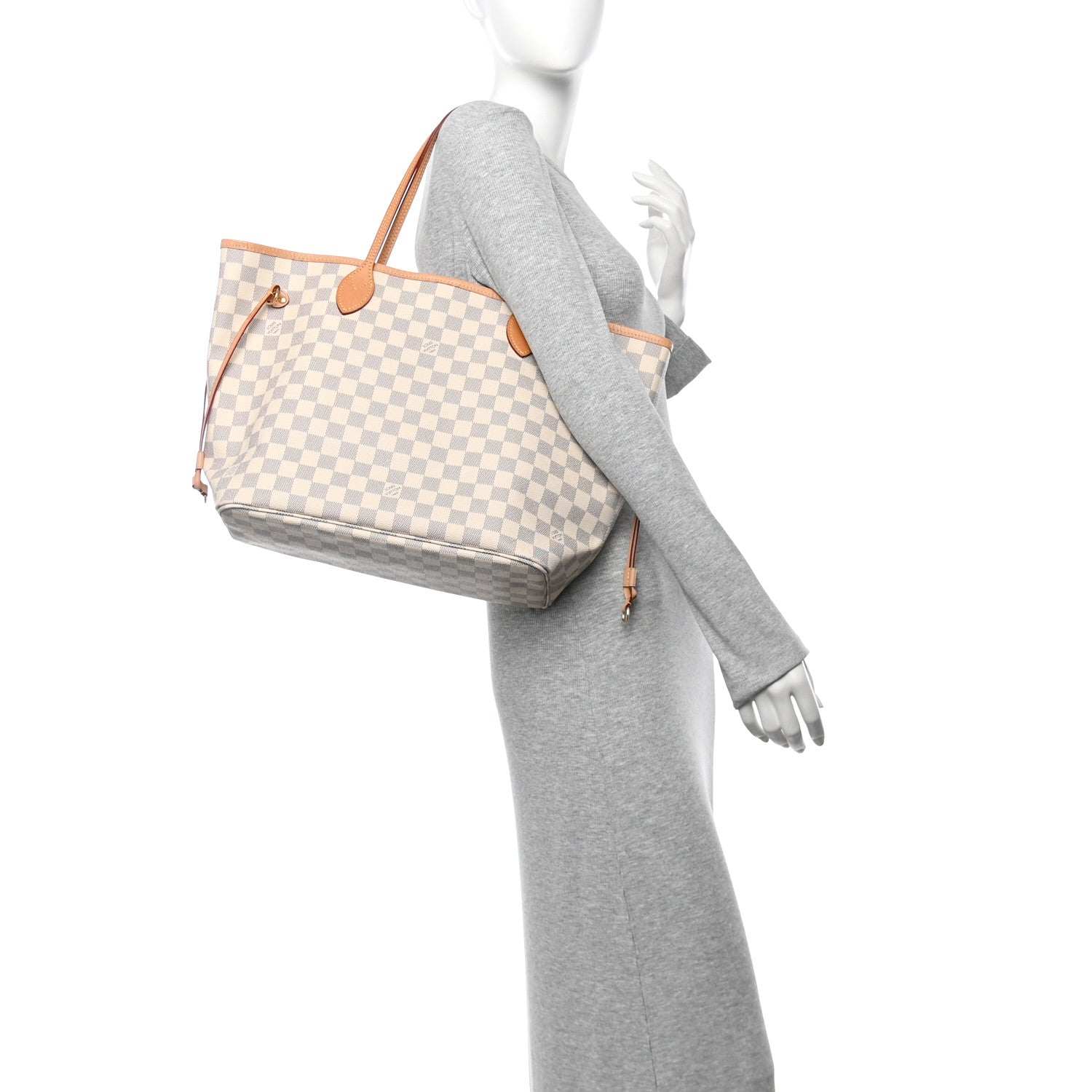 Louis Vuitton Damier Azur Neo Neverfull MM Rose Ballerine 2 of 13