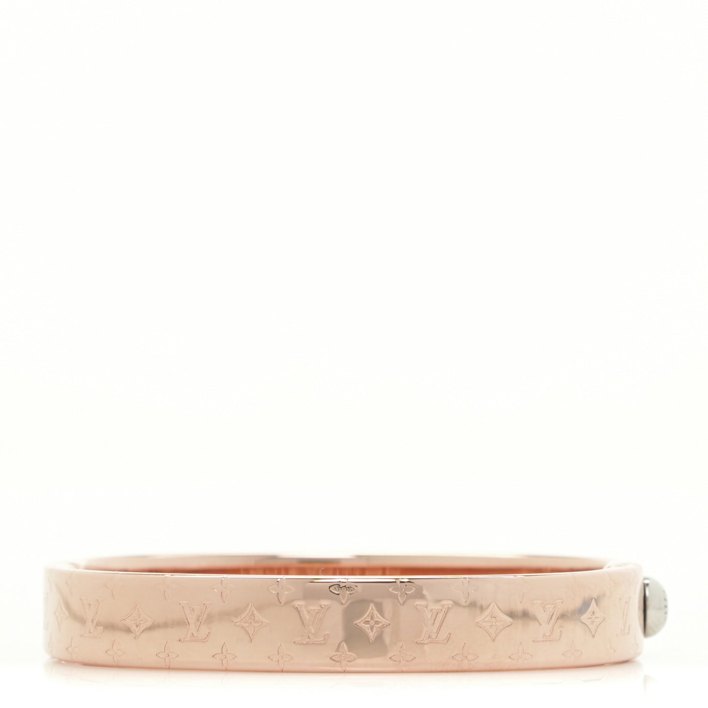 Brass Monogram Nanogram Cuff S Pink Gold