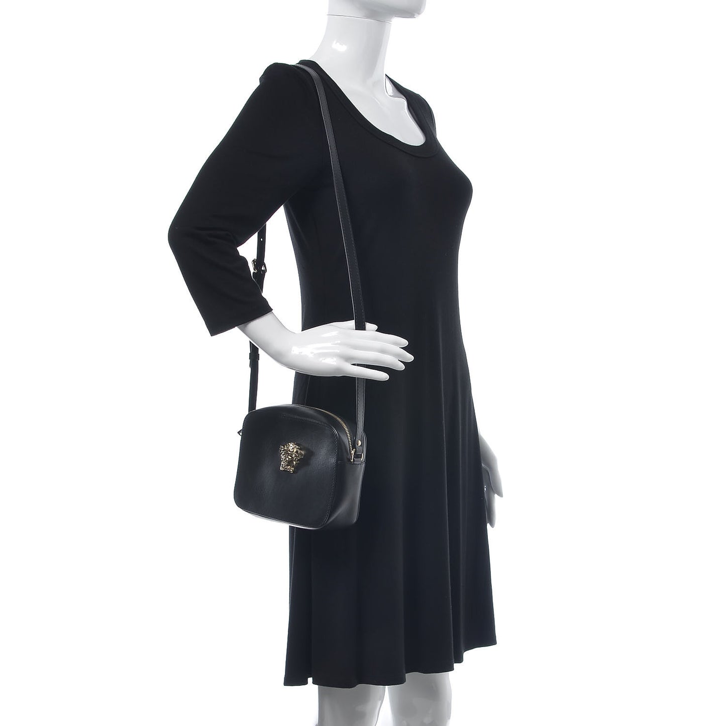 Calfskin Palazzo Camera Bag Black