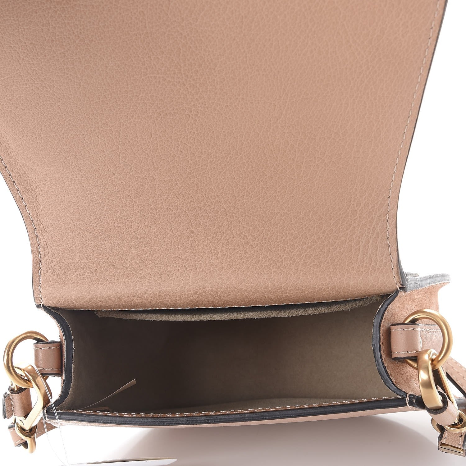 Chloe Calfskin Suede Small Nile Bracelet Bag Biscotti Beige 6 of 8