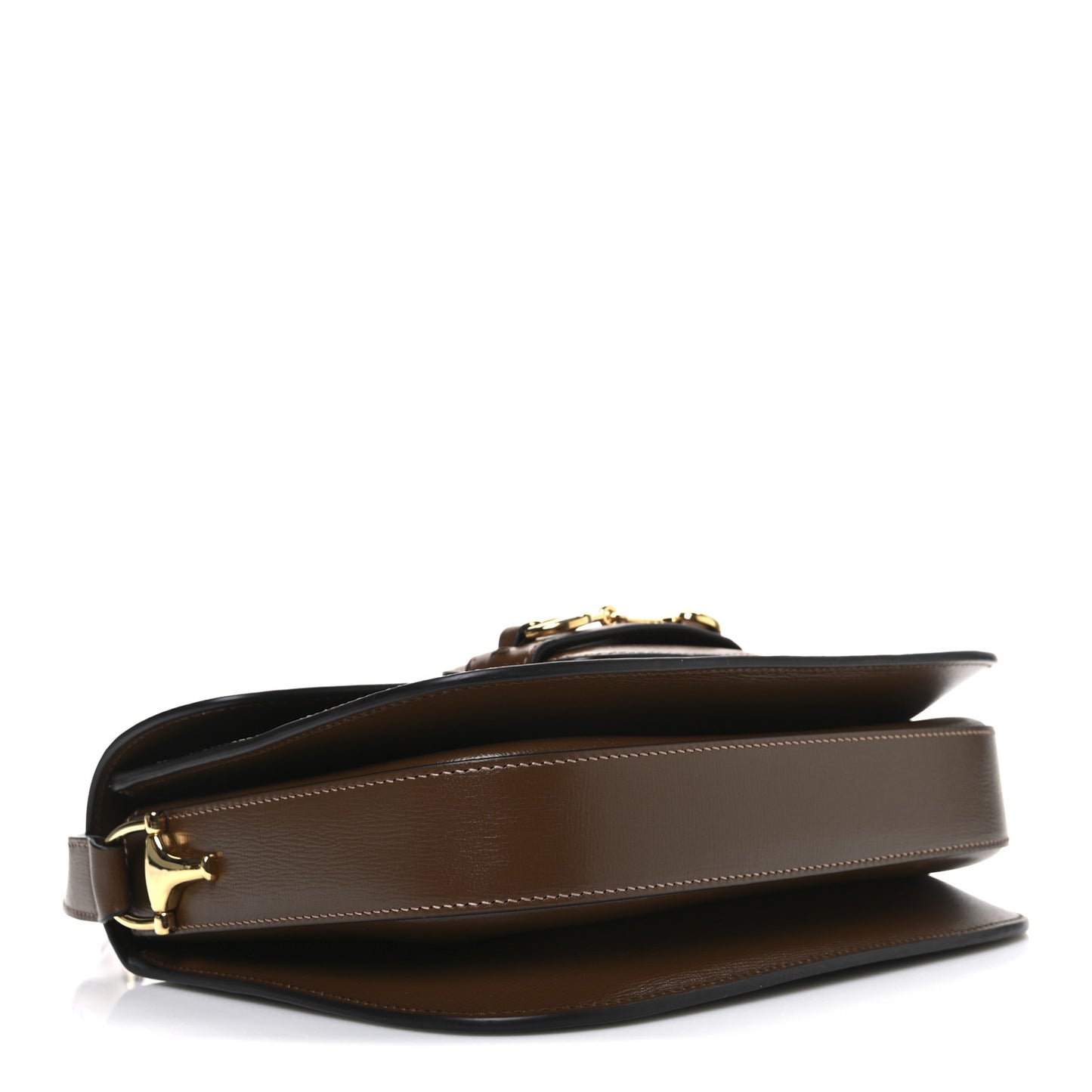 Azalea Calfskin Horsebit 1955 Shoulder Bag Brown Sugar