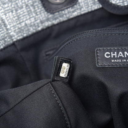 Chanel Straw Lurex Small Deauville Tote Charcoal 6 of 10