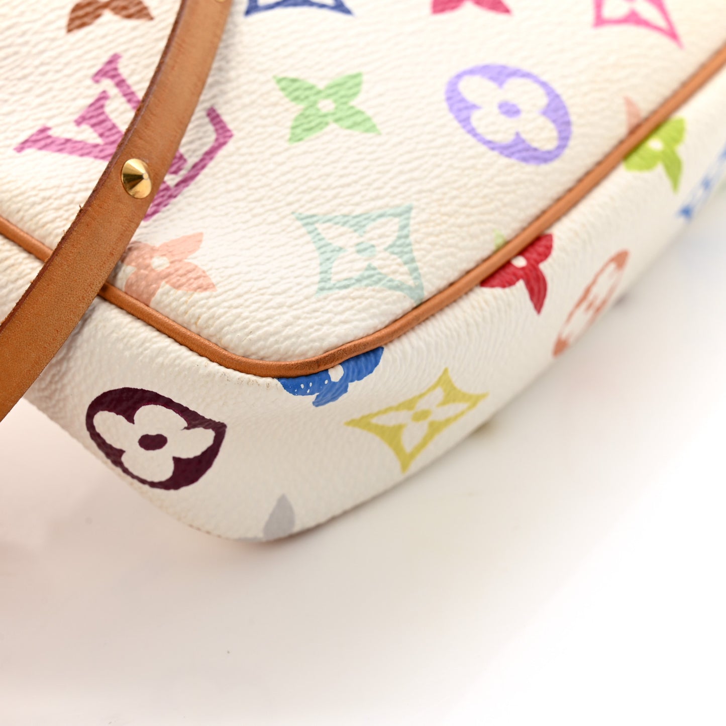 Monogram Multicolor Pochette Accessories White