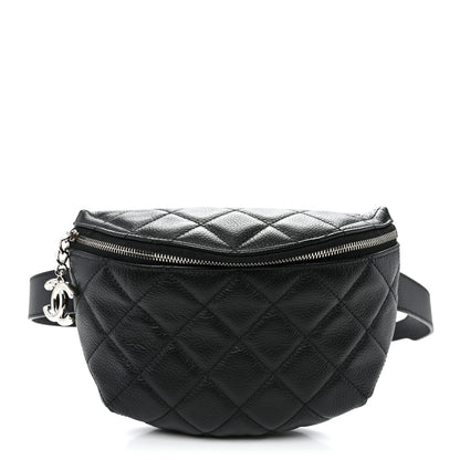 Chanel Grained Calfskin Quilted Waist Belt Bag Black 1 of 10