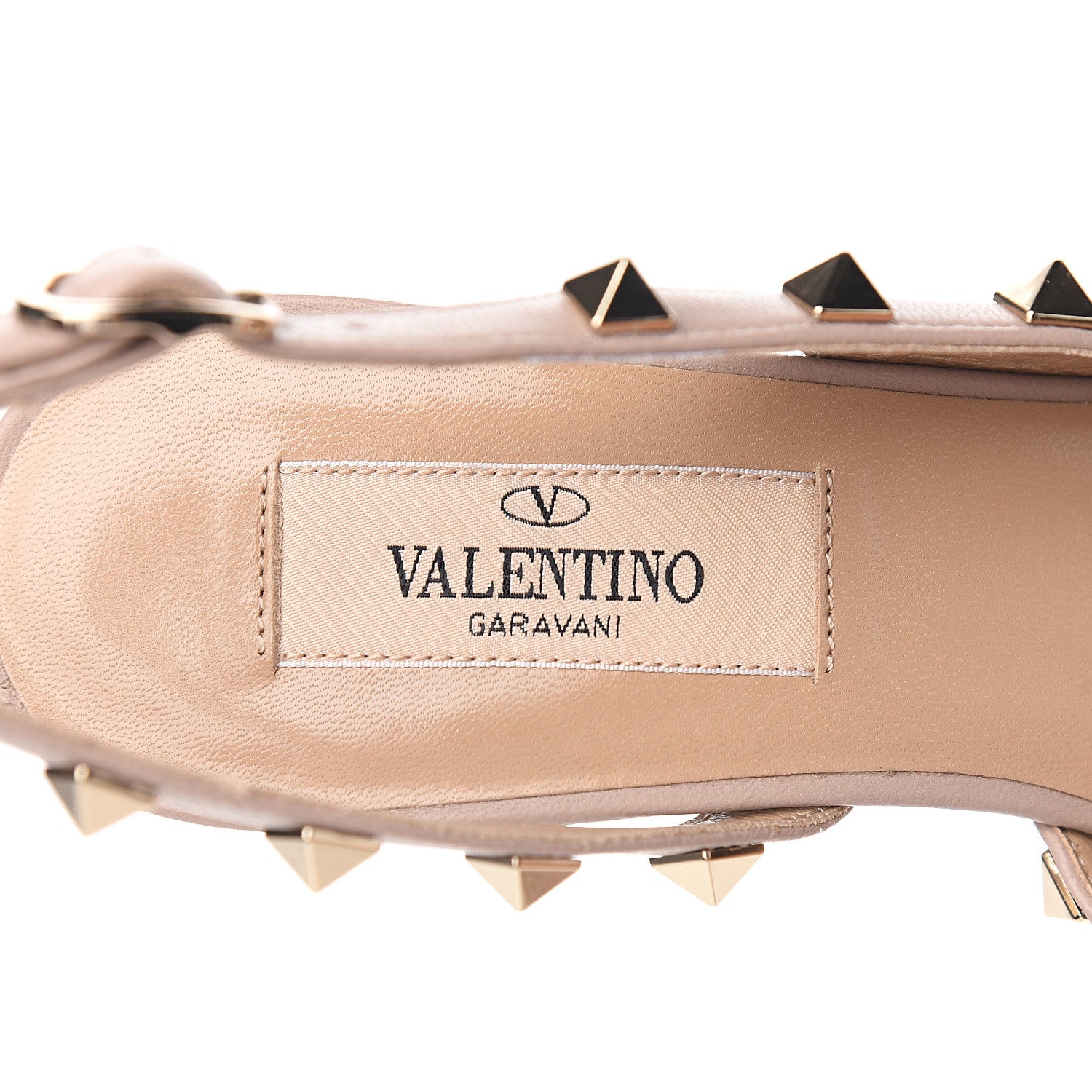Valentino Garavani Patent Rockstud Half D'Orsay Slingback 85mm Pumps 35.5 Poudre 7 of 9