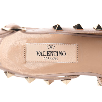 Valentino Garavani Patent Rockstud Half D'Orsay Slingback 85mm Pumps 35.5 Poudre 7 of 9