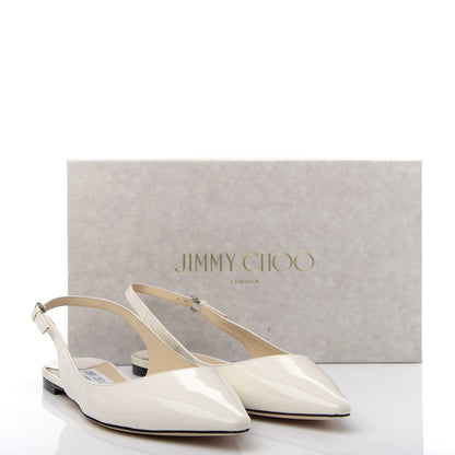Jimmy Choo Patent Erin Slingback Flats 39 Latte 10 of 10