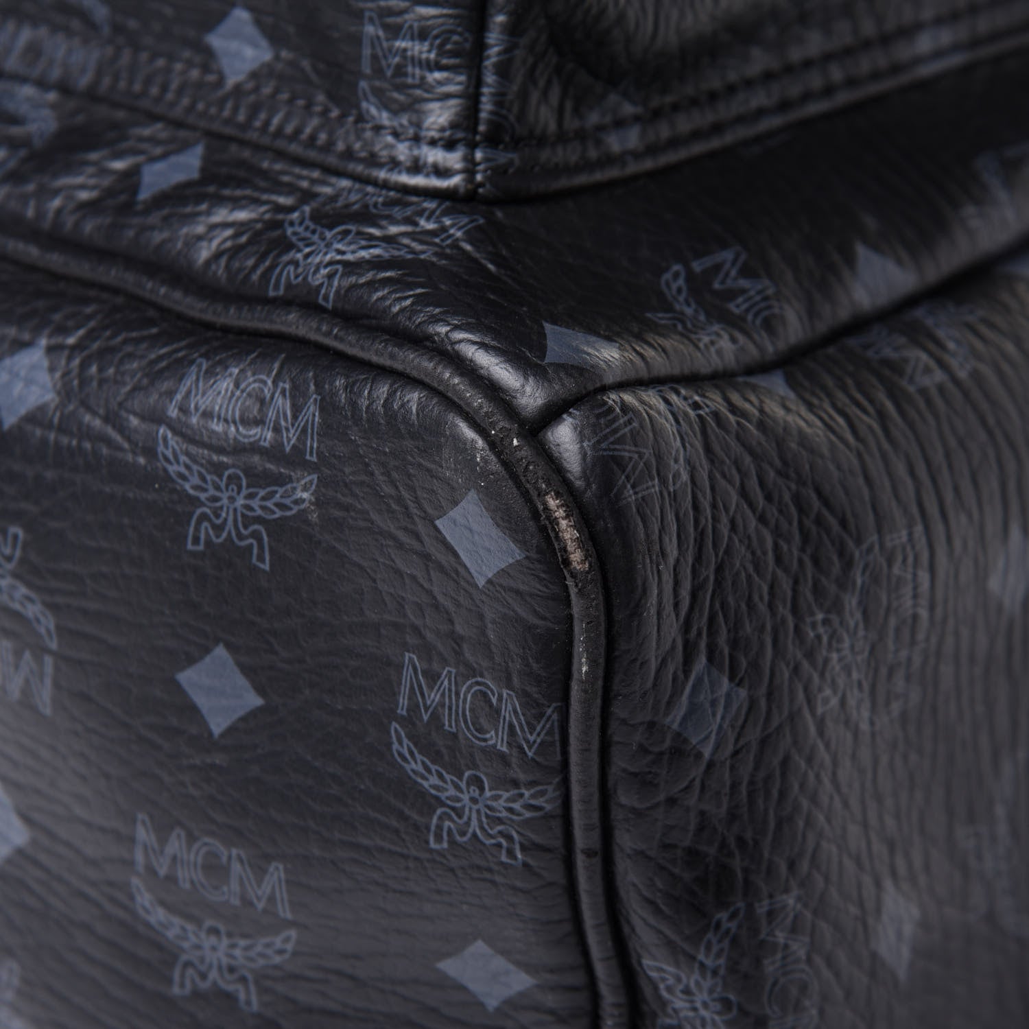 MCM Visetos Medium Side Studs Stark Backpack Black 10 of 10