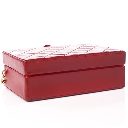 Chanel Lambskin Quilted Box Bag Red 6 of 10