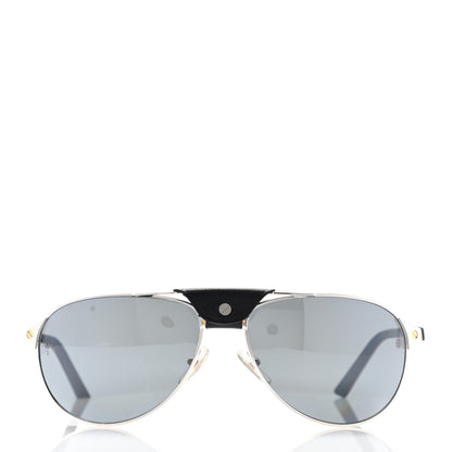 Cartier Santos de Cartier 135 Sunglasses Silver Black 2 of 7