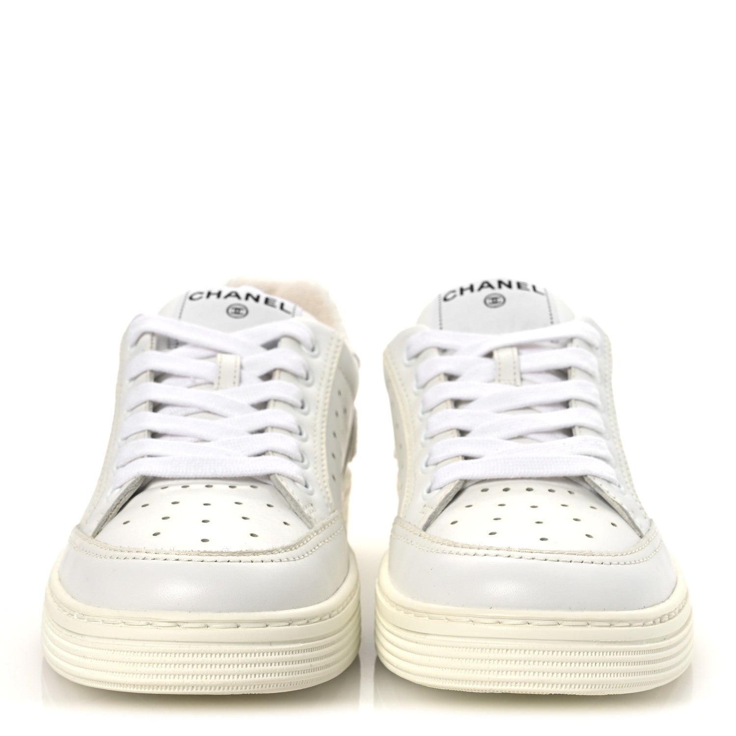 Chanel Calfskin Womens Logo Sneakers 38 White 1748344 – FASHIONPHILE