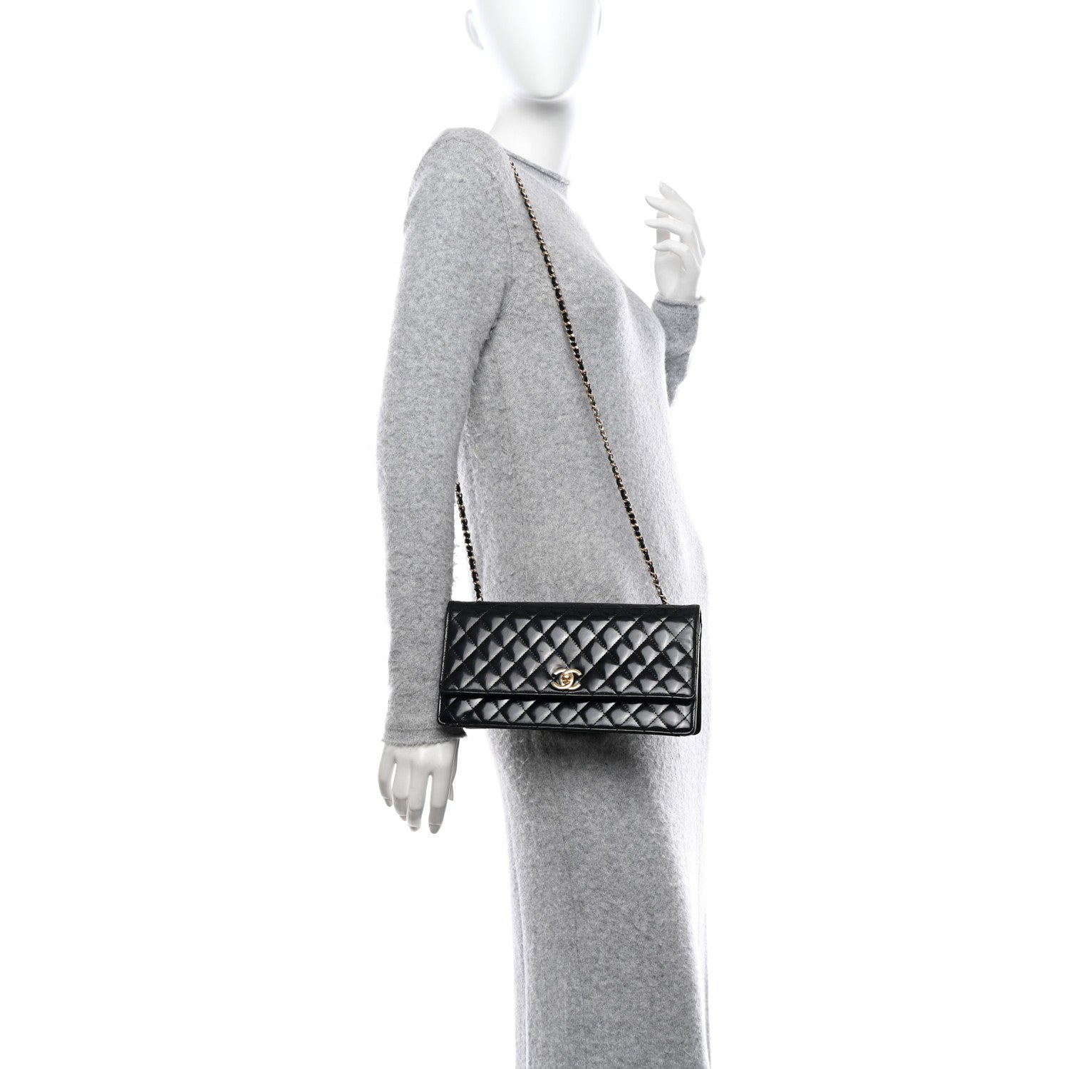Chanel Patent Quilted Medium Single Flap Black 2 of 14