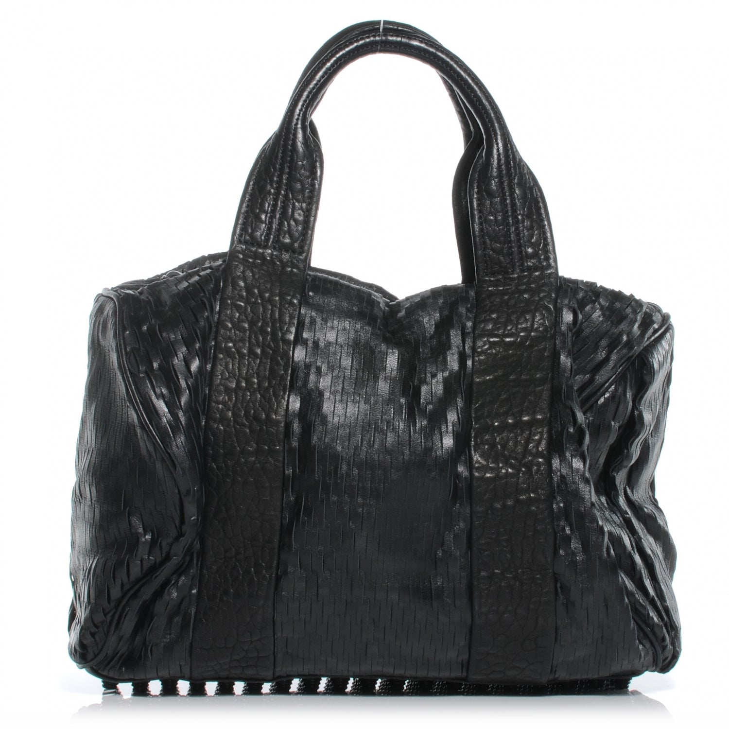 Alexander Wang Leather Laser Cut Rocco Duffel w Black Nickel Hardware Black 1 of 6