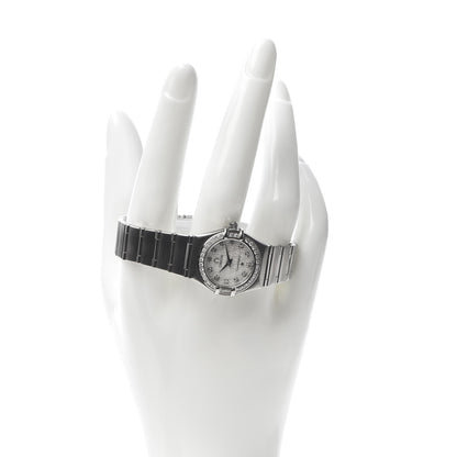 Omega Stainless Steel Diamond Bezel Mother of Pearl 22mm Constellation Quartz Watch 1460.75.00 4 of 14