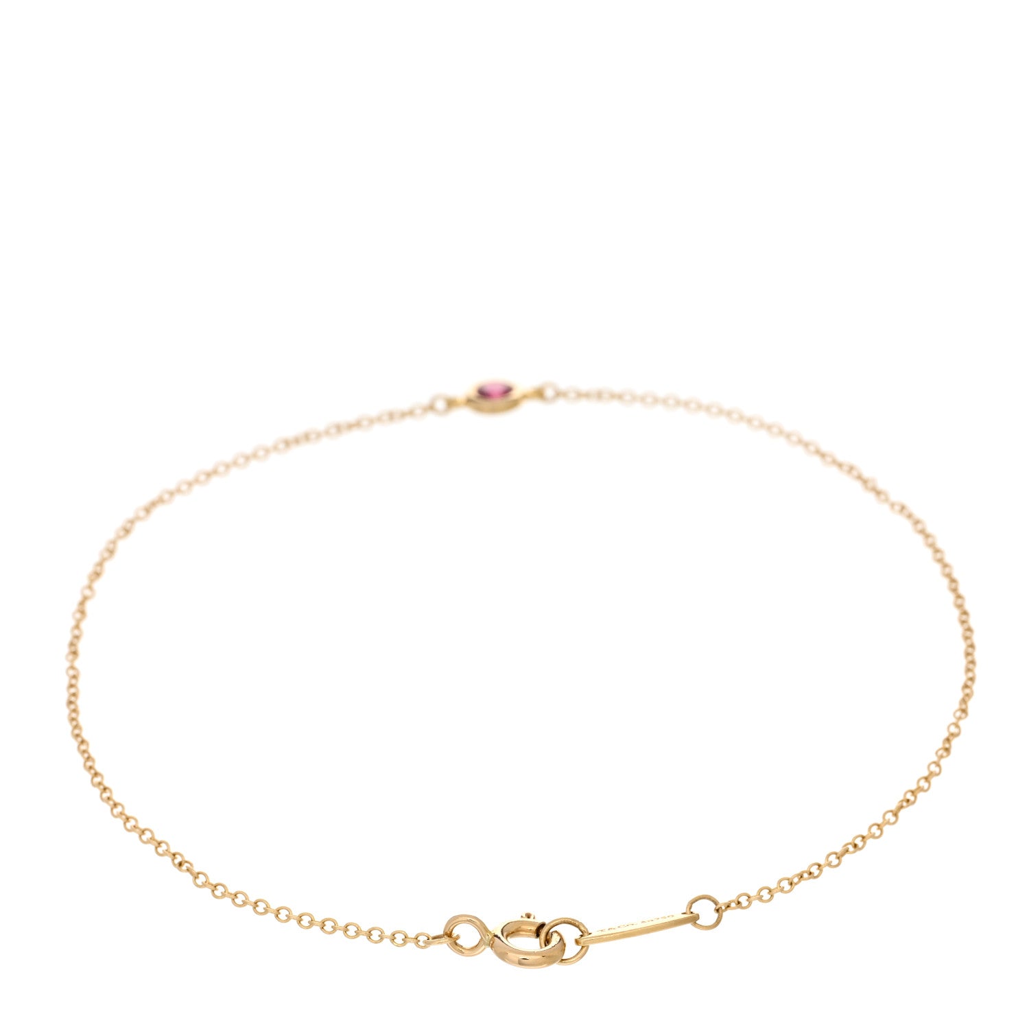 Tiffany 18K Yellow Gold Ruby Elsa Peretti Color By The Yard Bracelet 2 of 3