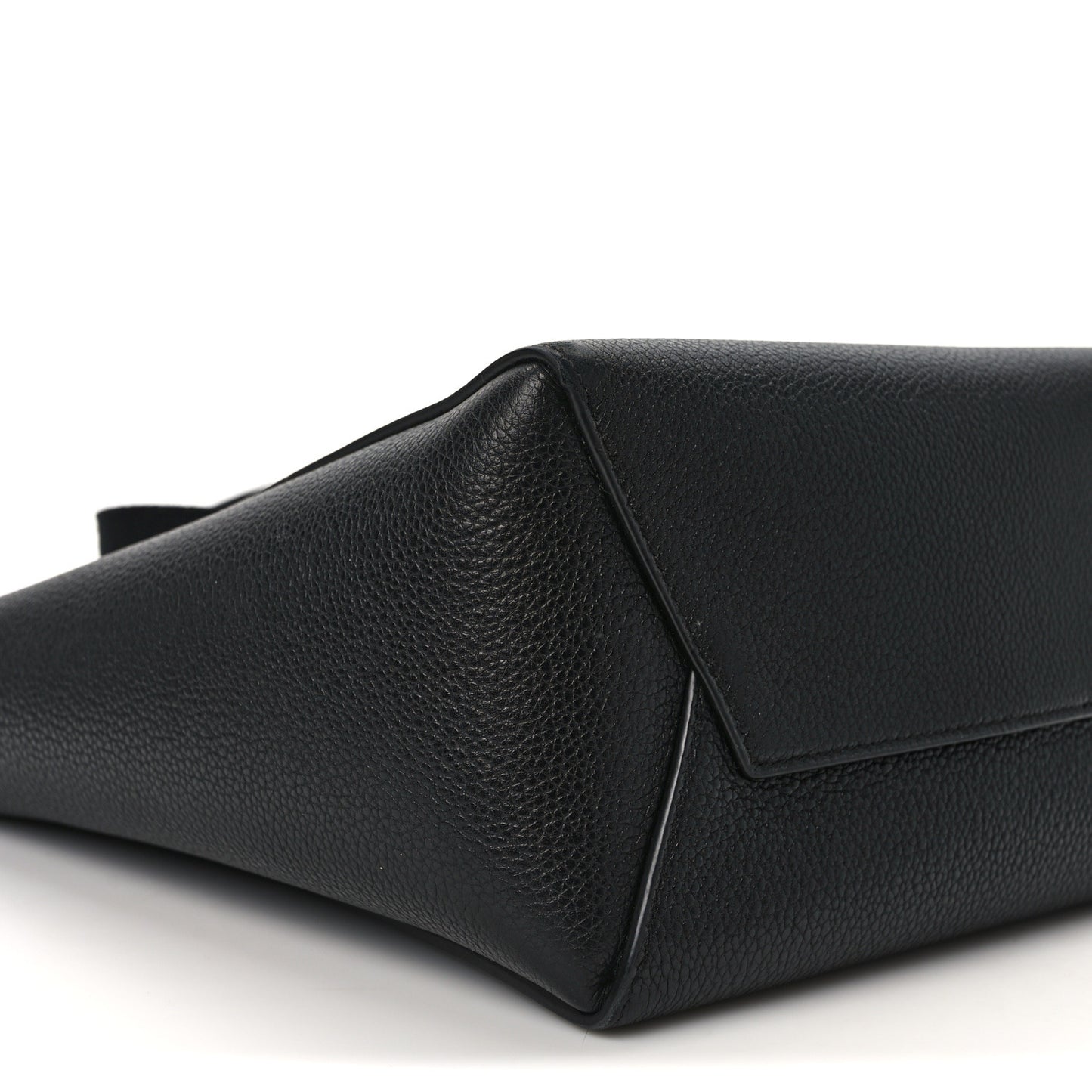 Soft Grained Calfskin Small Sangle Bucket Bag Black