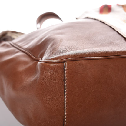 Gucci Calfskin Large Positano Tote Brown 8 of 17