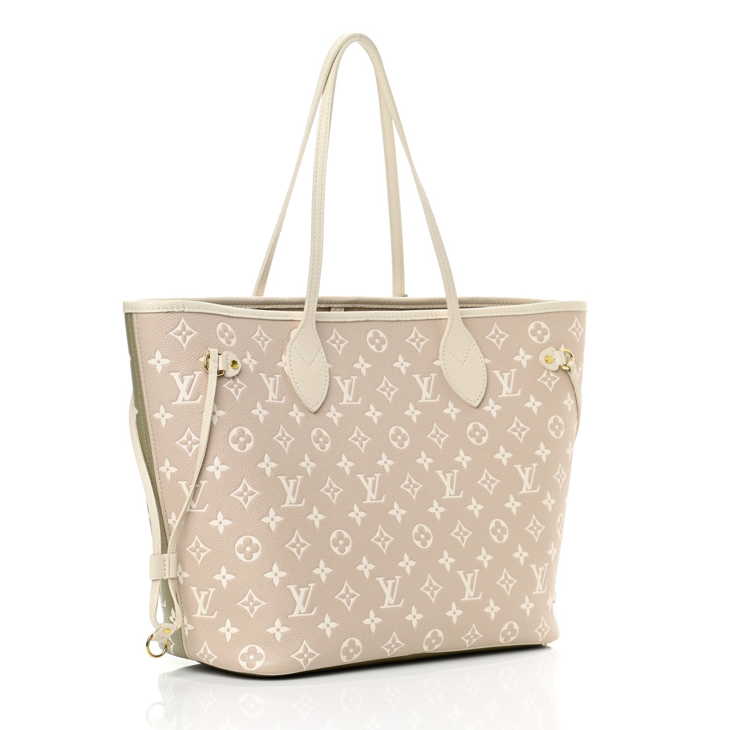 Louis Vuitton Empreinte Monogram Spring In The City Neverfull MM Kaki Beige Cream 3 of 9