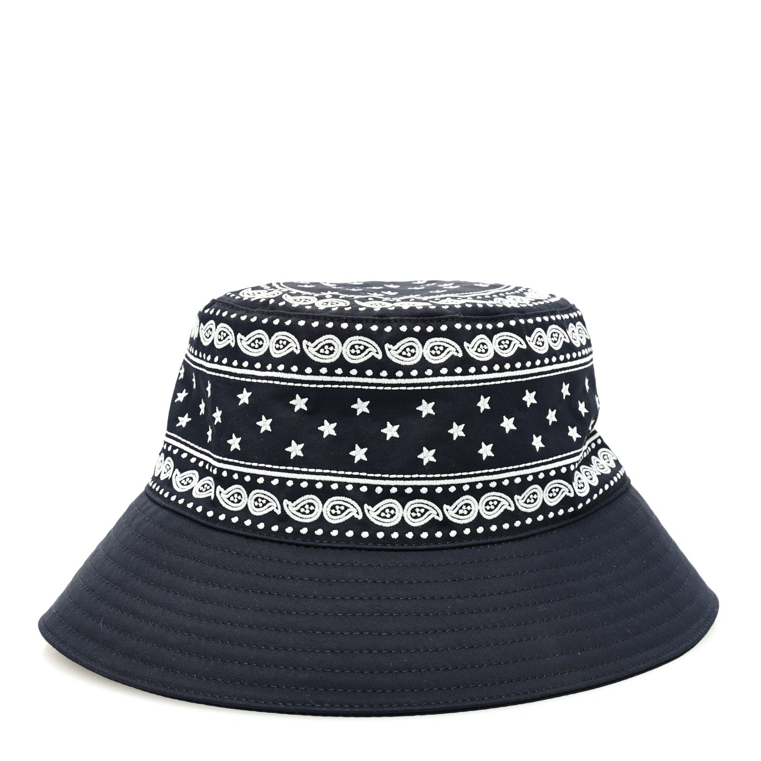 Hermes Technical Gabardine Balade Bandana Bucket Hat 57 Marine 1 of 8