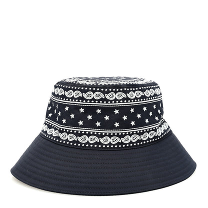 Hermes Technical Gabardine Balade Bandana Bucket Hat 57 Marine 1 of 8