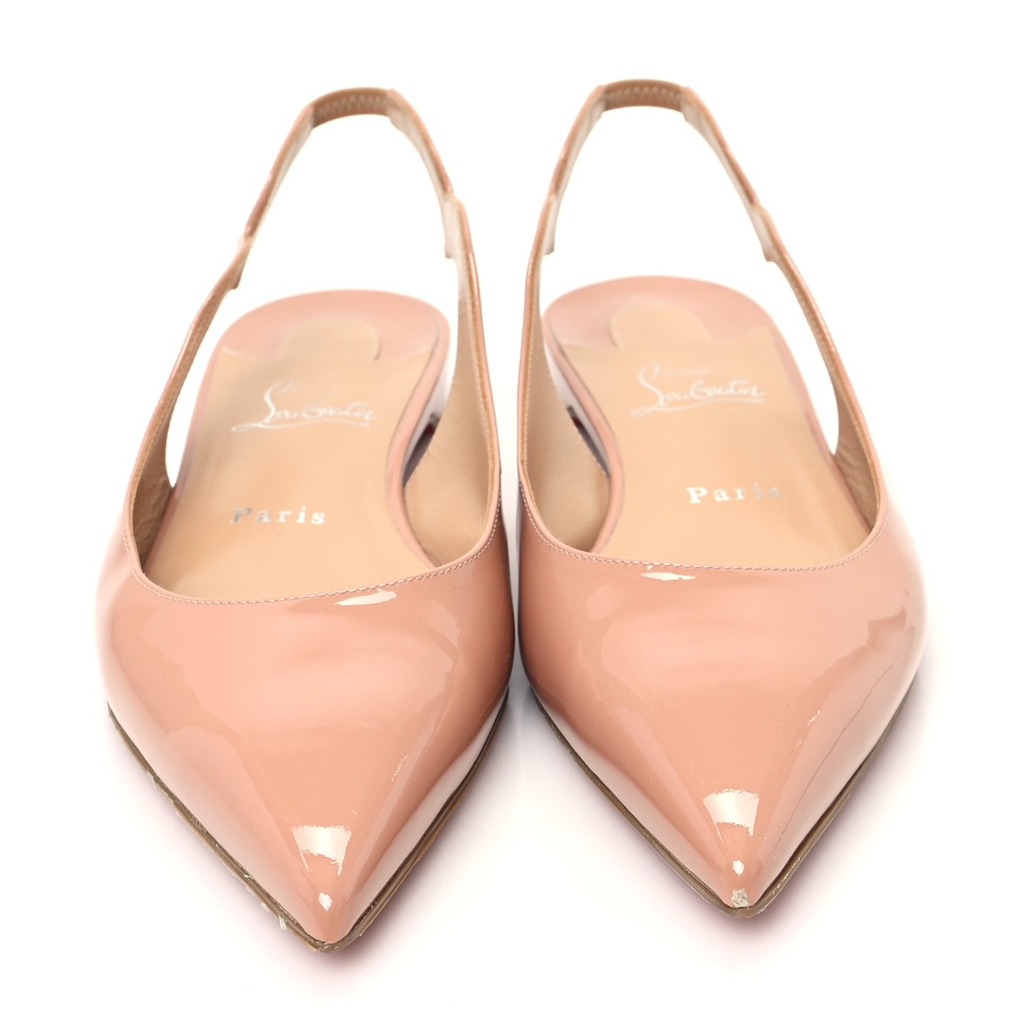Patent Hot Chickita Slingback Flats 38.5 Nude